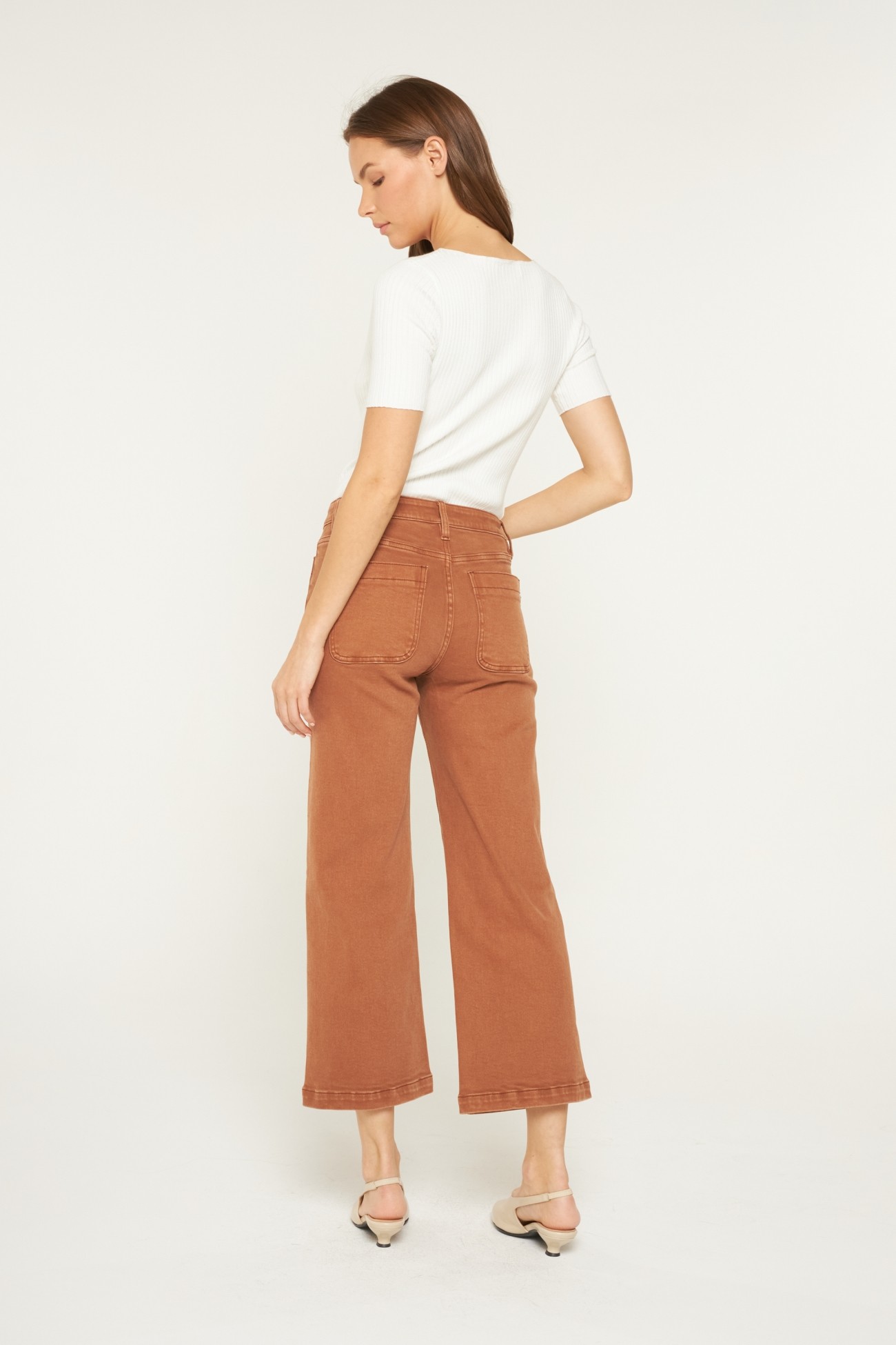 Patch Pocket Crop Jeans, Pecan Patch Pocket Crop Jeans, Pecan