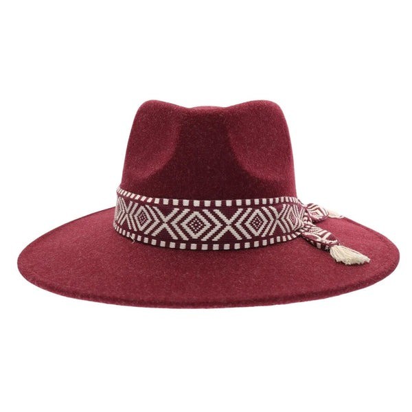 Wide Brim Hat, Wine