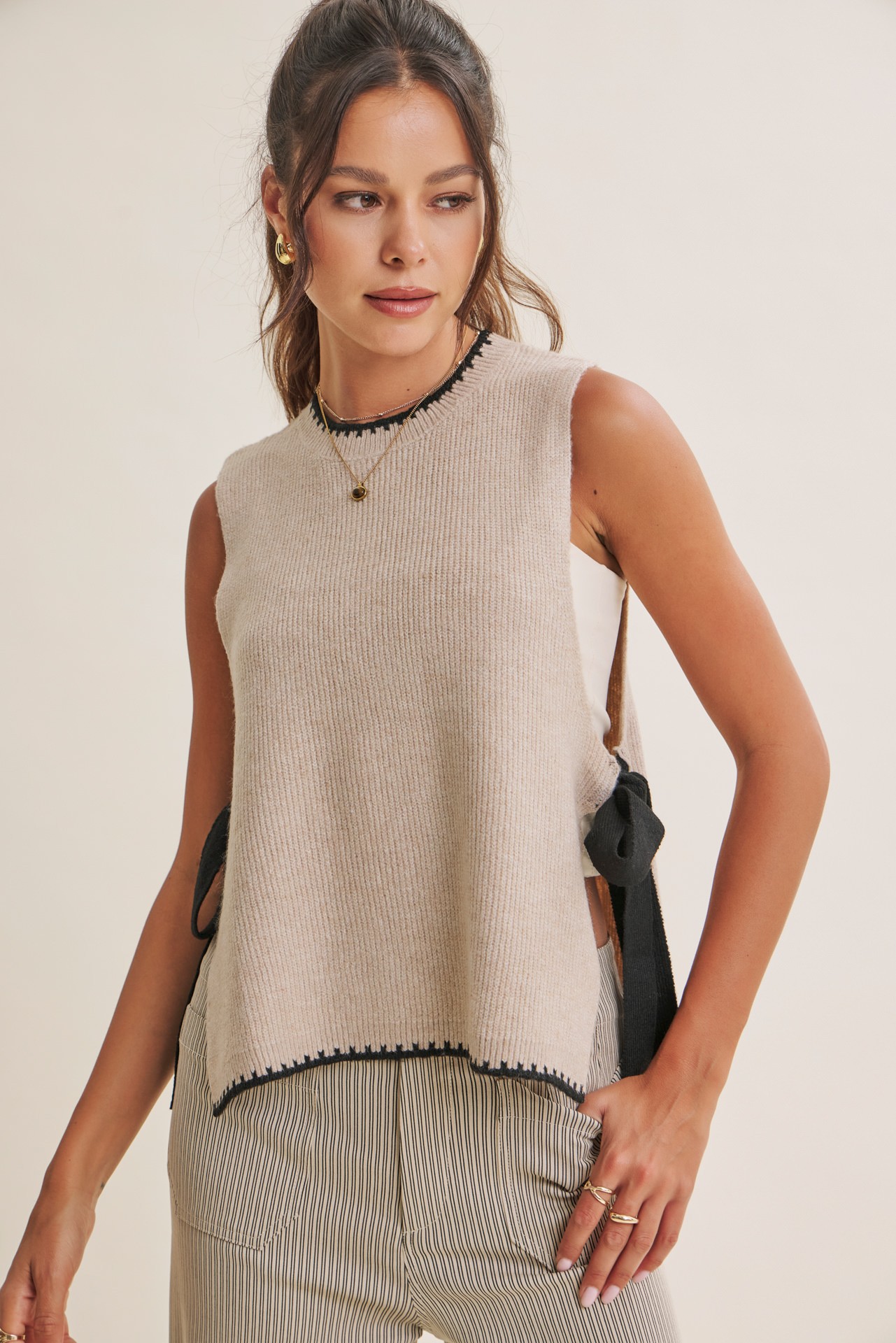 Sweater Vest w/Side Ties