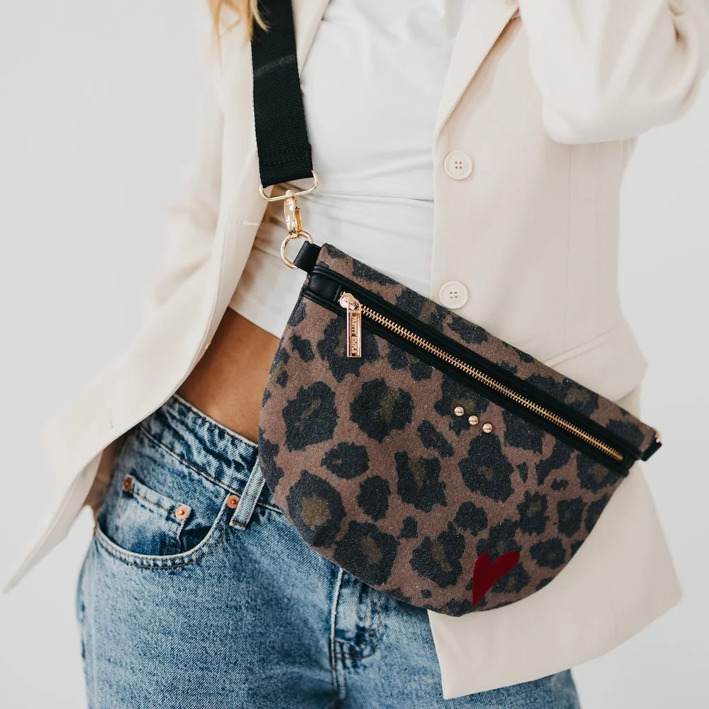 Leopard Canvas Bum/Crossbody