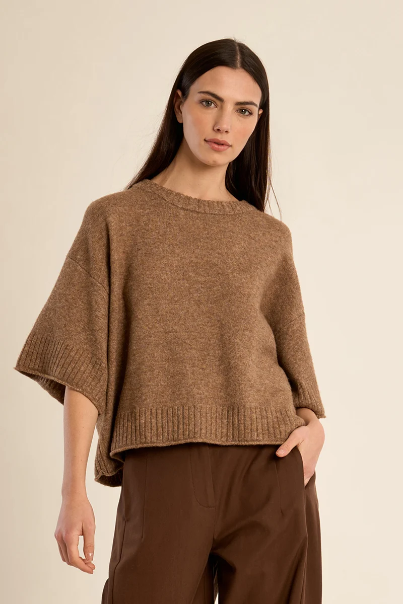 Boxy 3/4 Sleeve Sweater