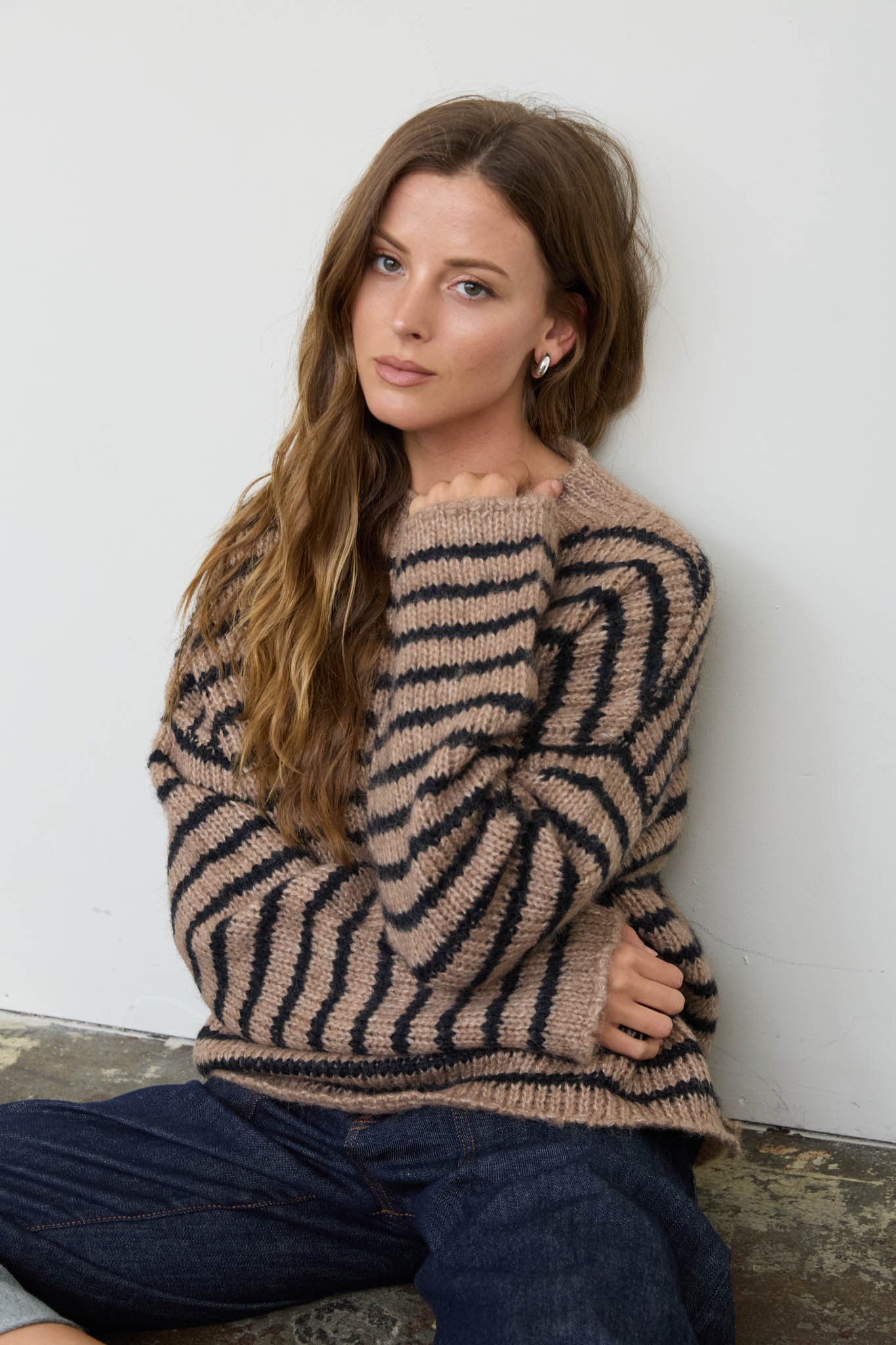 Rolled Neck Knit Sweater