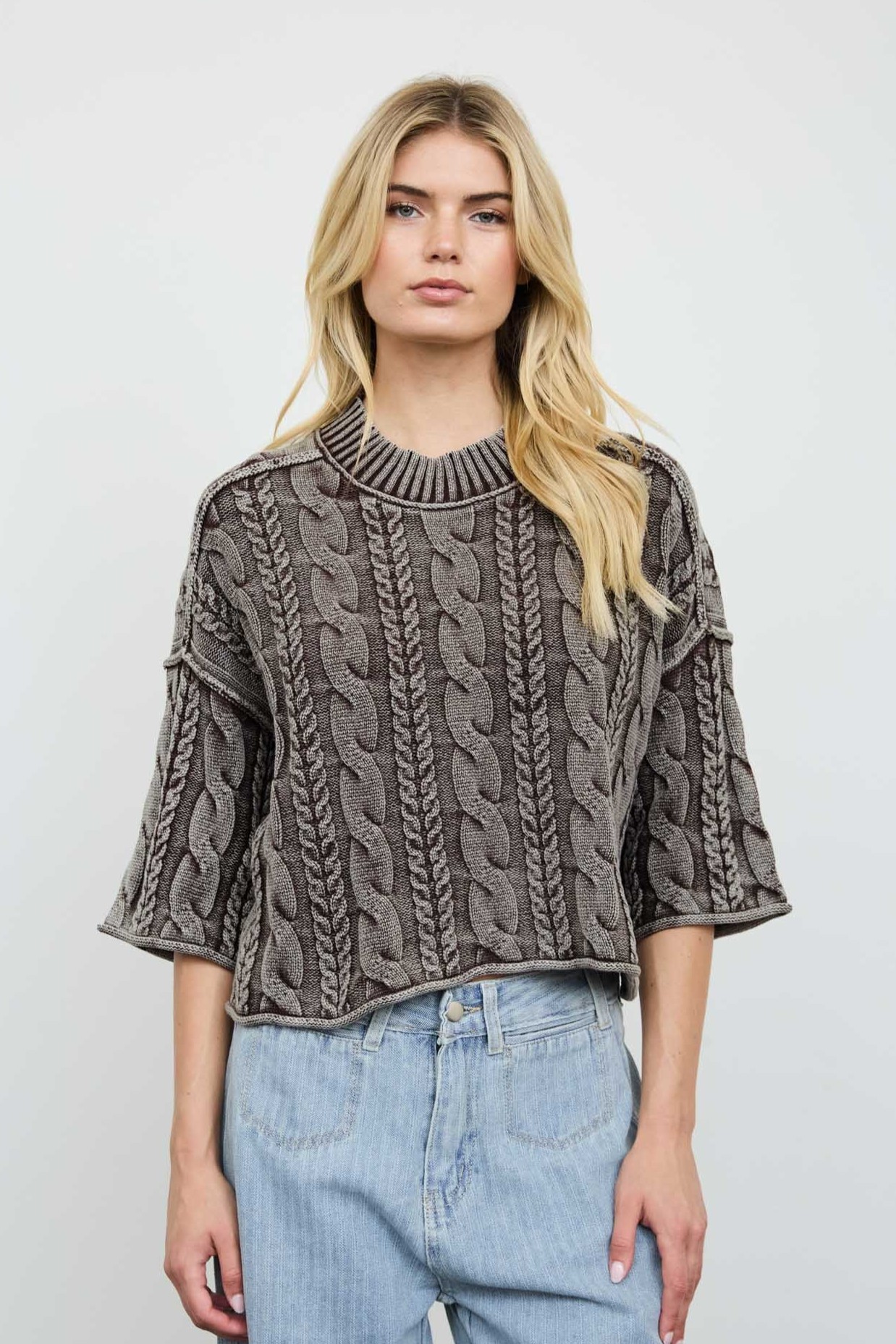 Mineral Wash Knit Pullover
